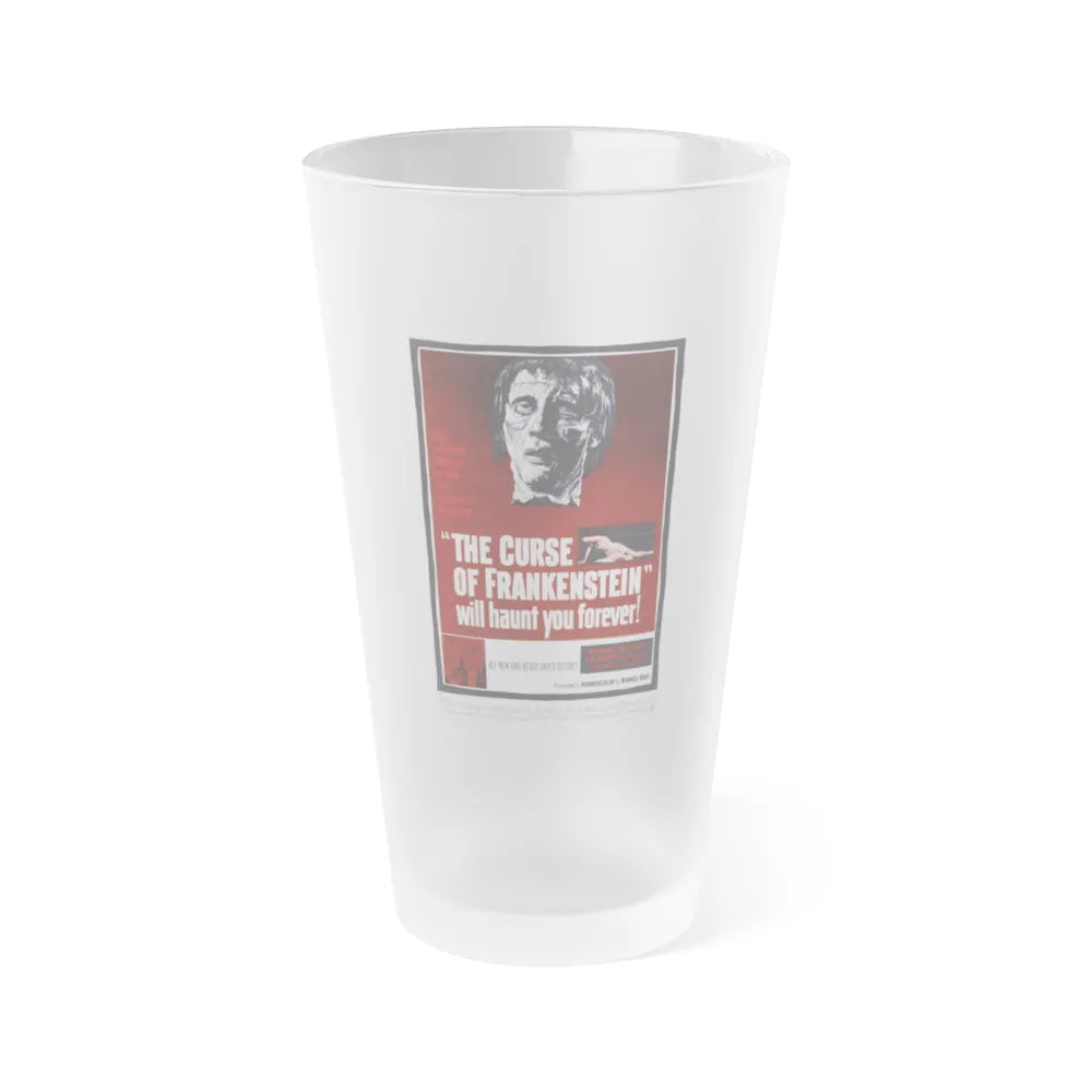 THE CURSE OF FRANKENSTEIN 1957 Movie Poster - Frosted Pint Glass 16oz-16oz-Frosted-Go Mug Yourself