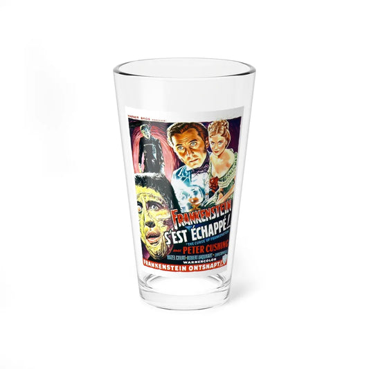 THE CURSE OF FRANKENSTEIN (BELGIAN) 1957 Movie Poster - Pint Glass 16oz-16oz-Go Mug Yourself