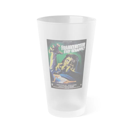 THE CURSE OF FRANKENSTEIN (FRENCH) 1957 Movie Poster - Frosted Pint Glass 16oz-16oz-Frosted-Go Mug Yourself