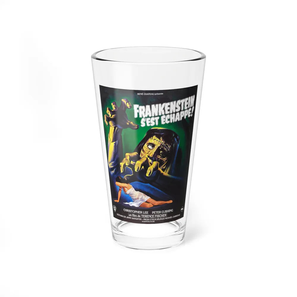 THE CURSE OF FRANKENSTEIN (FRENCH) 1957 Movie Poster - Pint Glass 16oz-16oz-Go Mug Yourself