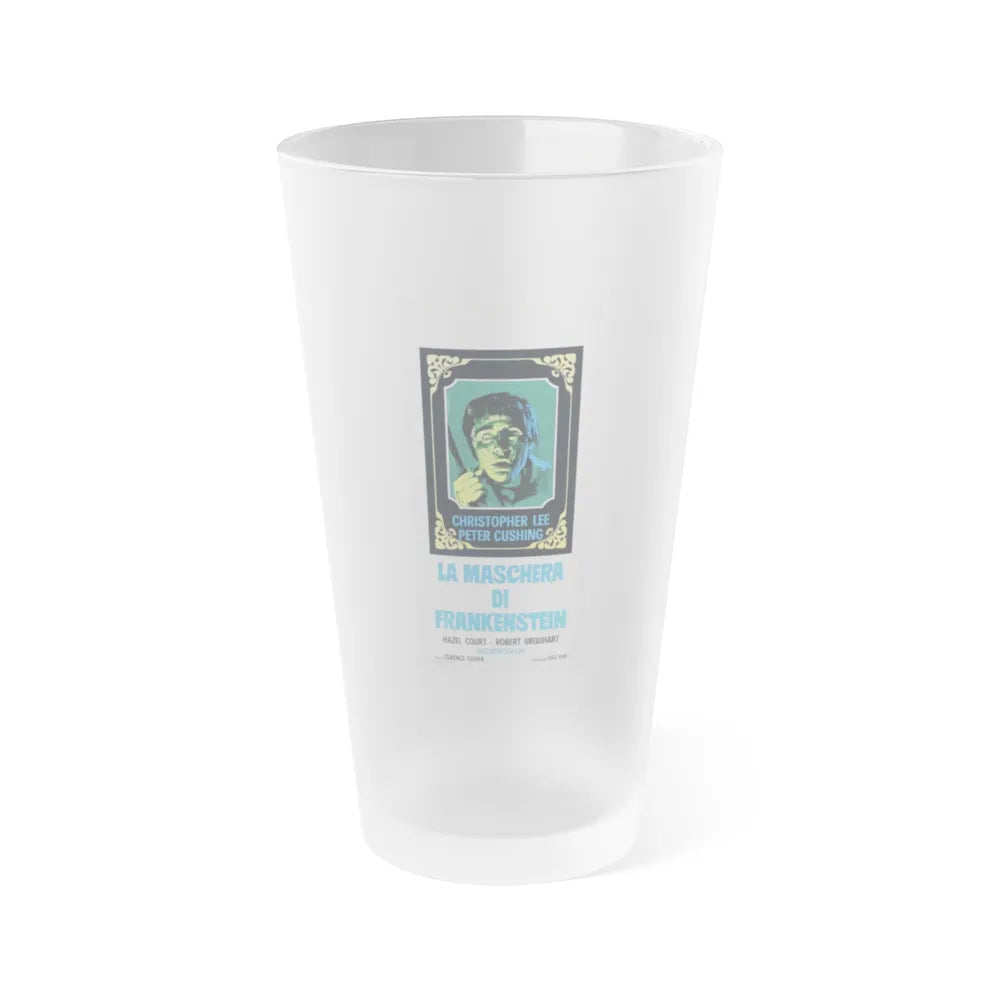 THE CURSE OF FRANKENSTEIN (ITALIAN) 1957 Movie Poster - Frosted Pint Glass 16oz-16oz-Frosted-Go Mug Yourself