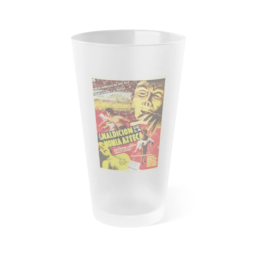 THE CURSE OF THE AZTEC MUMMY 1957 Movie Poster - Frosted Pint Glass 16oz-16oz-Frosted-Go Mug Yourself