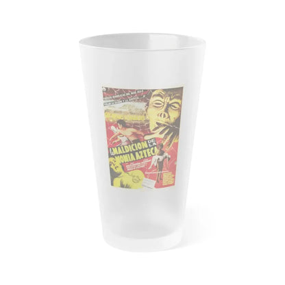THE CURSE OF THE AZTEC MUMMY 1957 Movie Poster - Frosted Pint Glass 16oz 16oz Frosted - Go Mug Yourself