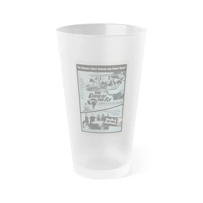 THE CURSE OF THE FLY + DEVILS OF DARKNESS 1965 Movie Poster - Frosted Pint Glass 16oz 16oz Frosted - Go Mug Yourself