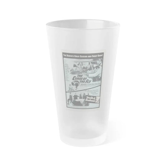 THE CURSE OF THE FLY + DEVILS OF DARKNESS 1965 Movie Poster - Frosted Pint Glass 16oz 16oz Frosted - Go Mug Yourself