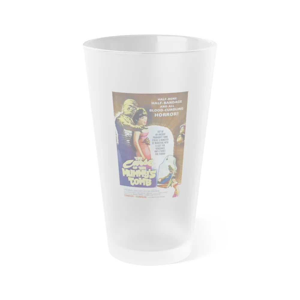 THE CURSE OF THE MUMMY'S TOMB 1964 Movie Poster - Frosted Pint Glass 16oz-16oz-Frosted-Go Mug Yourself