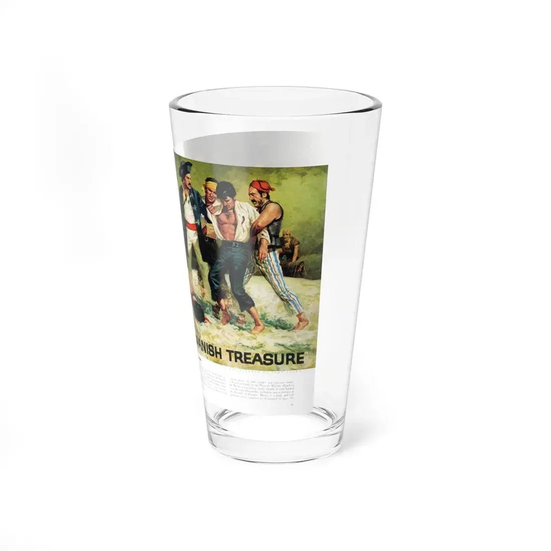 The Curse of the Spanish Treasure, Argosy magazine, November 1959 (Magazine Illustration) Pint Glass 16oz - Go Mug Yourself