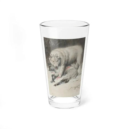 The Custer Wolf, The Call of the Wild and White Fang, paperback covers, circa 1960s - Pint Glass 16oz 16oz - Go Mug Yourself