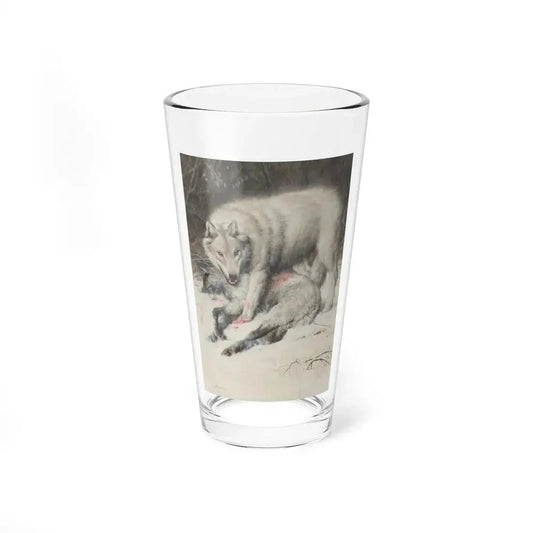 The Custer Wolf, The Call of the Wild and White Fang, paperback covers, circa 1960s - Pint Glass 16oz 16oz - Go Mug Yourself
