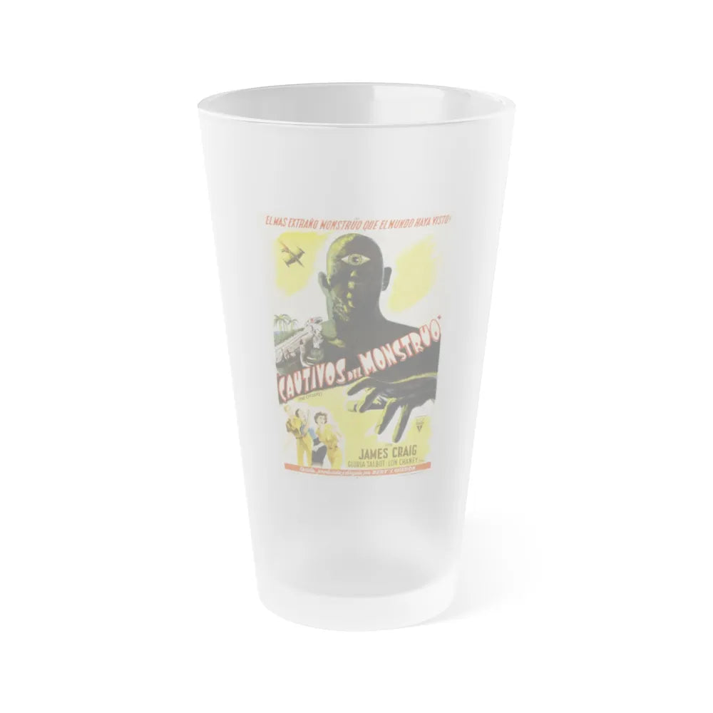 THE CYCLOPS (SPAIN) 1957 Movie Poster - Frosted Pint Glass 16oz-16oz-Frosted-Go Mug Yourself