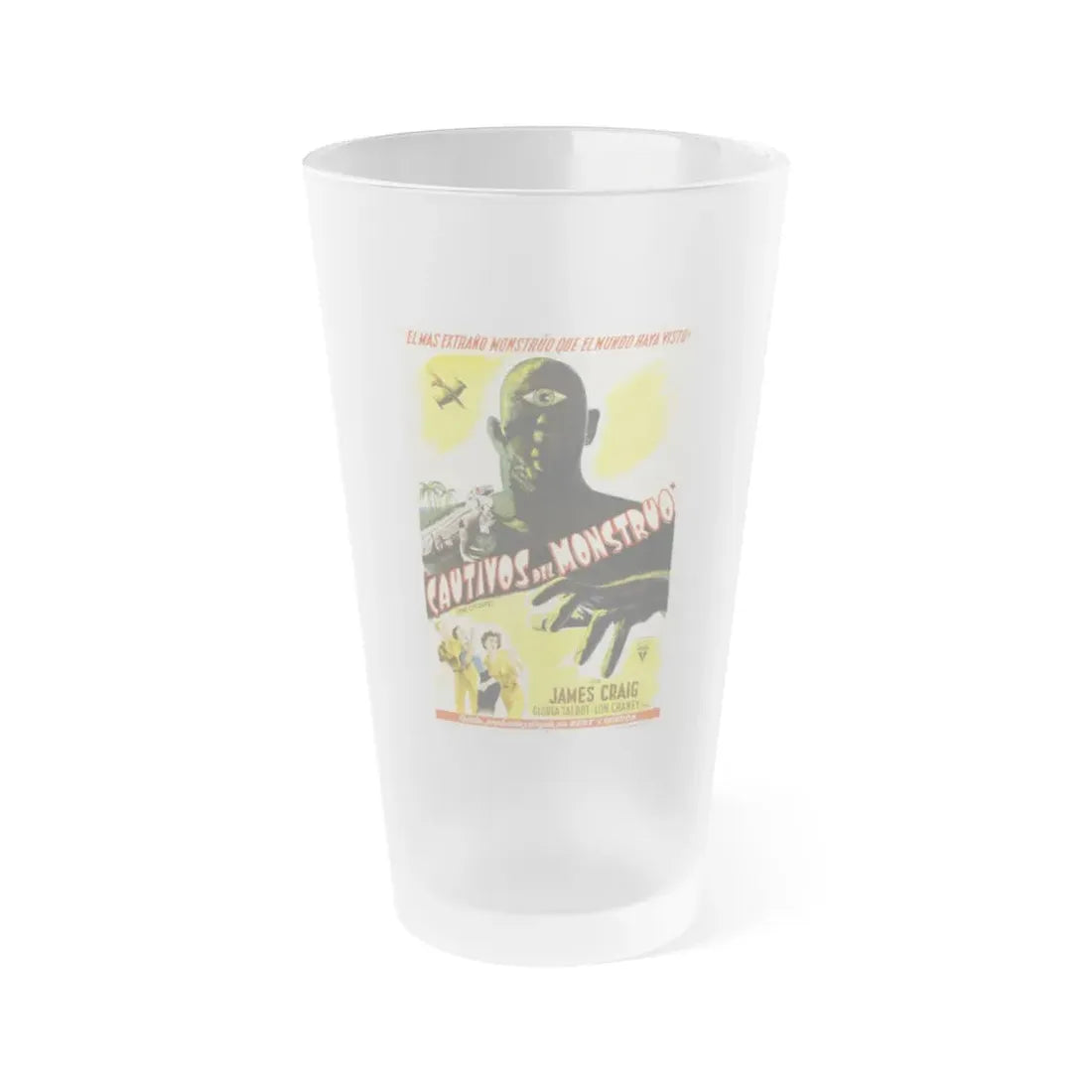 THE CYCLOPS (SPAIN) 1957 Movie Poster - Frosted Pint Glass 16oz 16oz Frosted - Go Mug Yourself