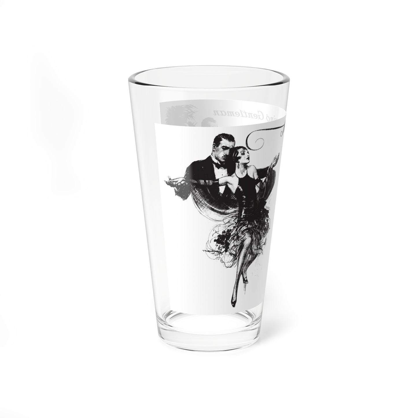 The Dancing Gentleman, Collier's, January 14, 1928 (Magazine Illustration) Pint Glass 16oz-Go Mug Yourself