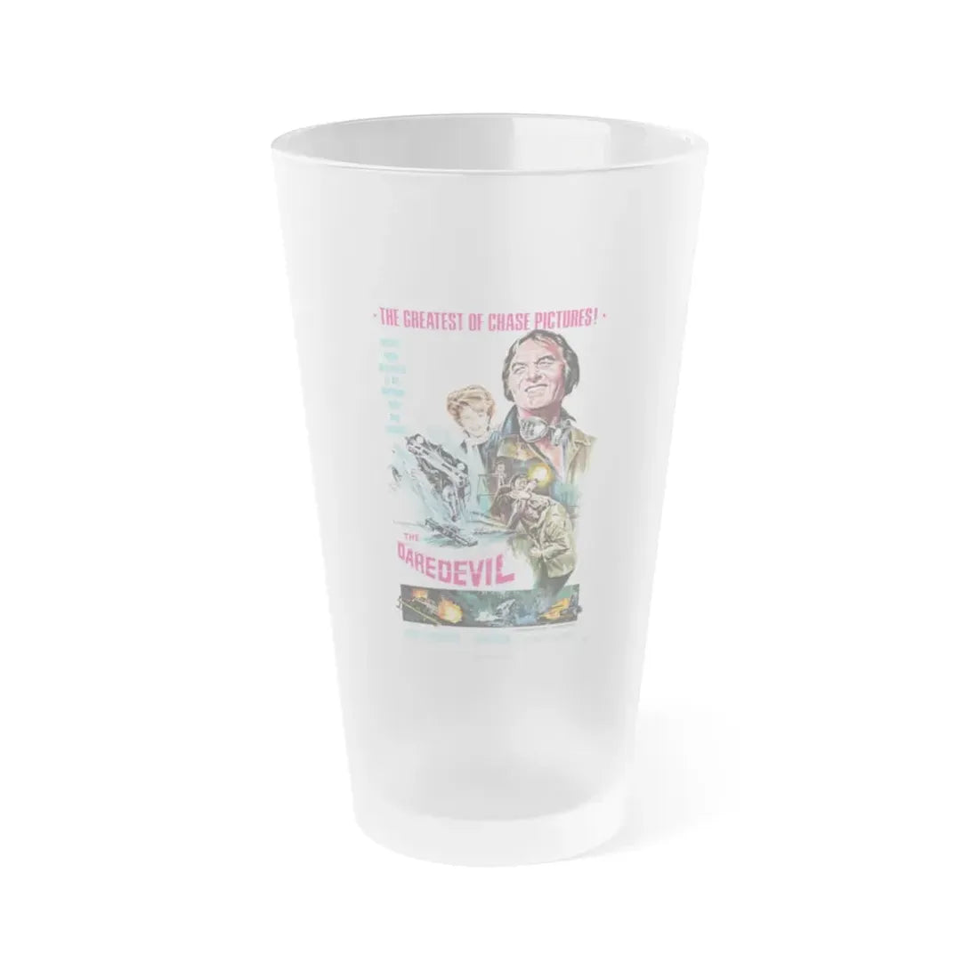 THE DAREDEVIL 1972 Movie Poster - Frosted Pint Glass 16oz 16oz Frosted - Go Mug Yourself
