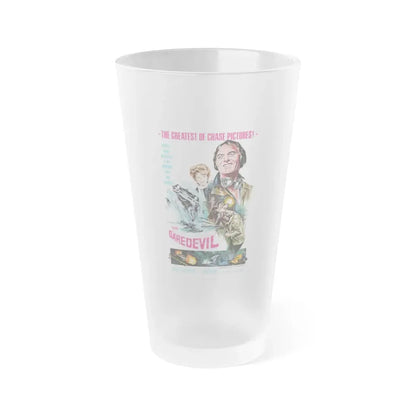 THE DAREDEVIL 1972 Movie Poster - Frosted Pint Glass 16oz 16oz Frosted - Go Mug Yourself