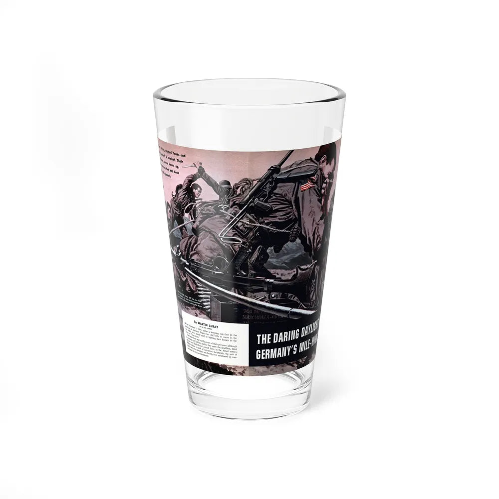 The Daring Daylight Raid On Germany's Mile-High Fortress, Male, December 1960 (Magazine Illustration) Pint Glass 16oz 16oz - Go Mug Yourself
