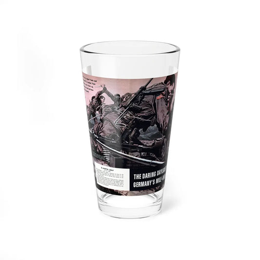 The Daring Daylight Raid On Germany's Mile-High Fortress, Male, December 1960 (Magazine Illustration) Pint Glass 16oz 16oz - Go Mug Yourself