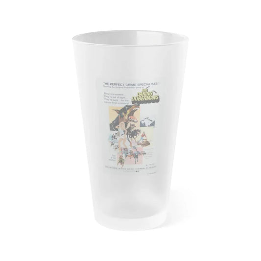 THE DARING DOBERMANS 1973 Movie Poster - Frosted Pint Glass 16oz 16oz Frosted - Go Mug Yourself