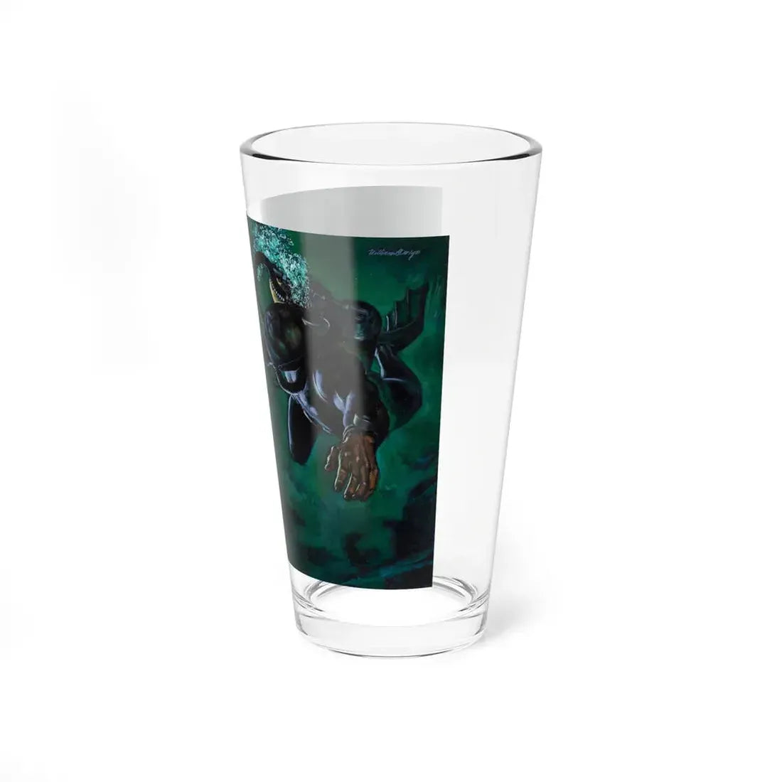 The Dark Dive, Argosy magazine interior illustration, September 1957 (Magazine Illustration) Pint Glass 16oz - Go Mug Yourself