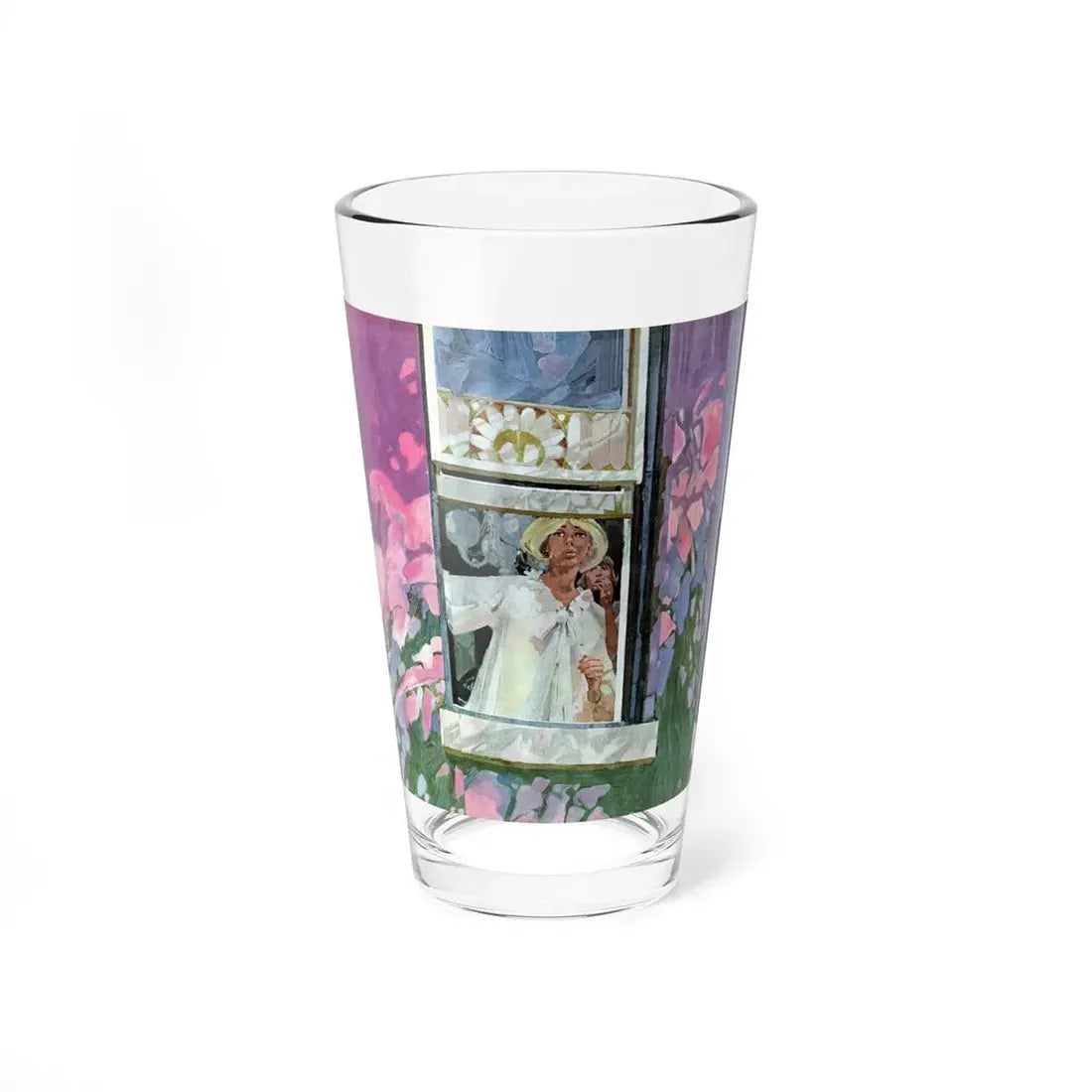 The Dark Silence, Chatelaine, March 1966 (Magazine Illustration) Pint Glass 16oz 16oz - Go Mug Yourself