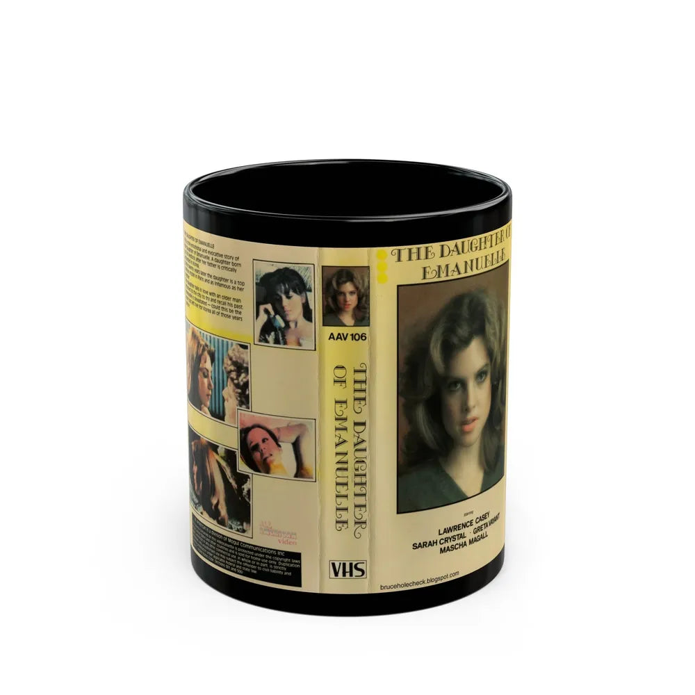 THE DAUGHTER OF EMANUELLE (VHS COVER) - Black Coffee Mug-11oz-Go Mug Yourself