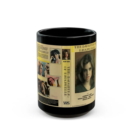 THE DAUGHTER OF EMANUELLE (VHS COVER) - Black Coffee Mug-15oz-Go Mug Yourself