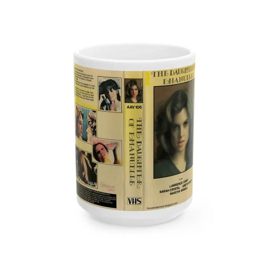 THE DAUGHTER OF EMANUELLE (VHS COVER) - White Coffee Mug 15oz - Go Mug Yourself