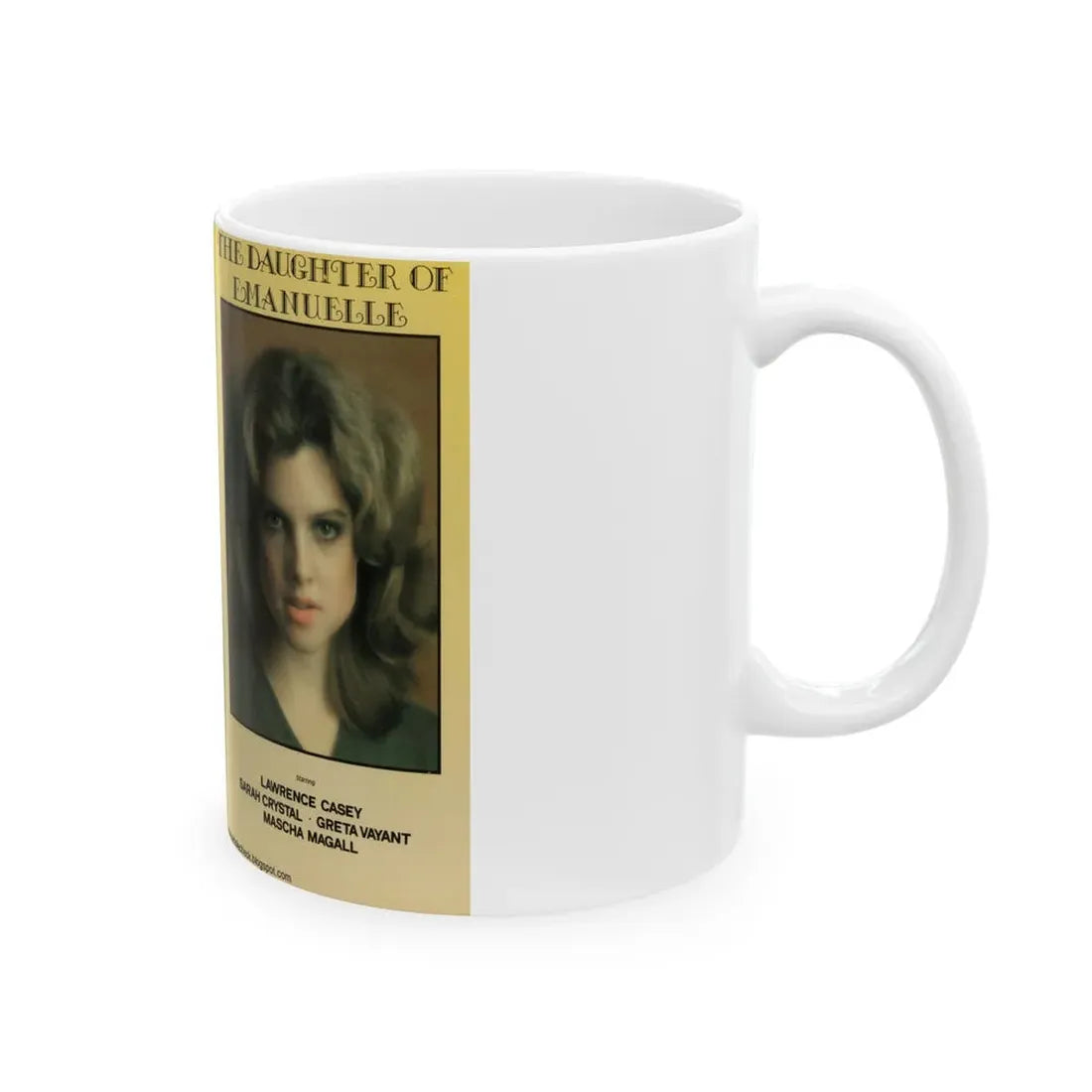 THE DAUGHTER OF EMANUELLE (VHS COVER) - White Coffee Mug - Go Mug Yourself