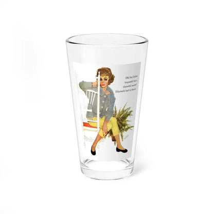 The Daughter of Sheila MacKaye, Saturday Evening Post, November 8, 1958 (Magazine Illustration) Pint Glass 16oz 16oz - Go Mug Yourself