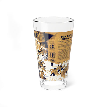 The Day of the Johnstown Flood, Cavalier, January 1958 (Magazine Illustration) Pint Glass 16oz-16oz-Go Mug Yourself