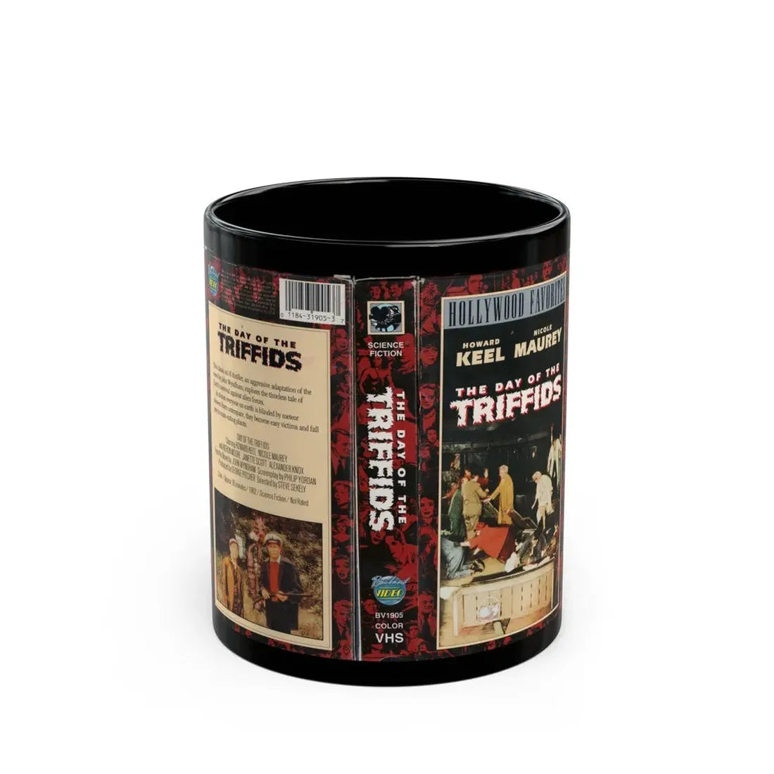 THE DAY OF THE TRIFFIDS (VHS COVER) - Black Coffee Mug 11oz - Go Mug Yourself