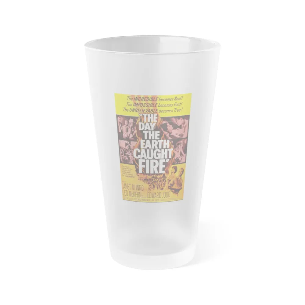 THE DAY THE EARTH CAUGHT FIRE 1961 Movie Poster - Frosted Pint Glass 16oz-16oz-Frosted-Go Mug Yourself