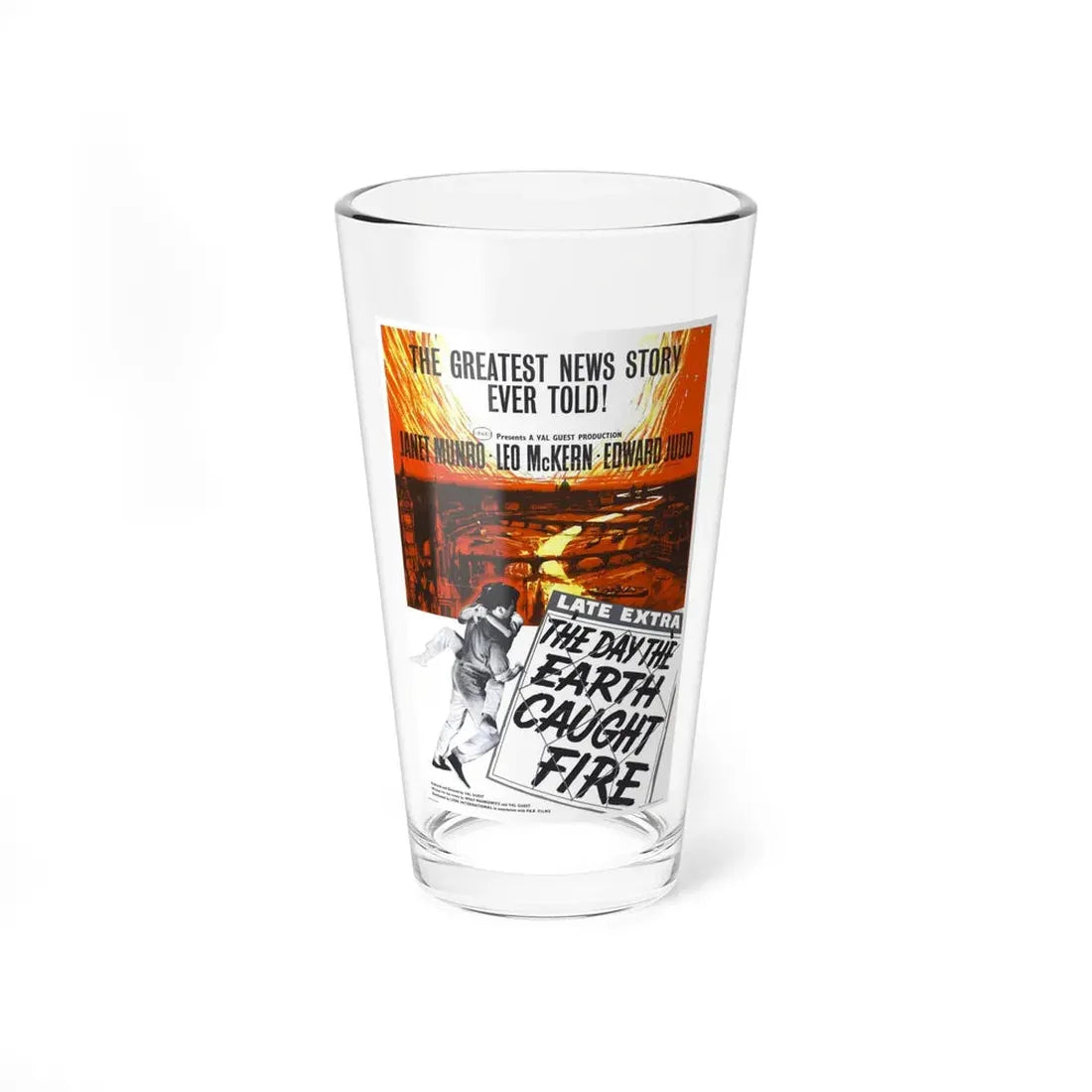 THE DAY THE EARTH CAUGHT FIRE (2) 1961 Movie Poster - Pint Glass 16oz 16oz - Go Mug Yourself