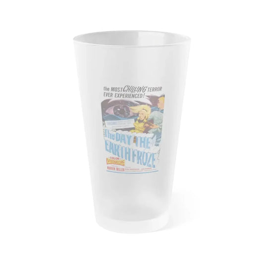 THE DAY THE EARTH FROZE 1959 Movie Poster - Frosted Pint Glass 16oz 16oz Frosted - Go Mug Yourself