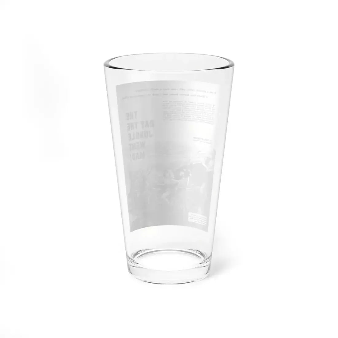 The Day The Jungle Went Mad (1), Man's Adventure, December 1958 (Magazine Illustration) Pint Glass 16oz - Go Mug Yourself