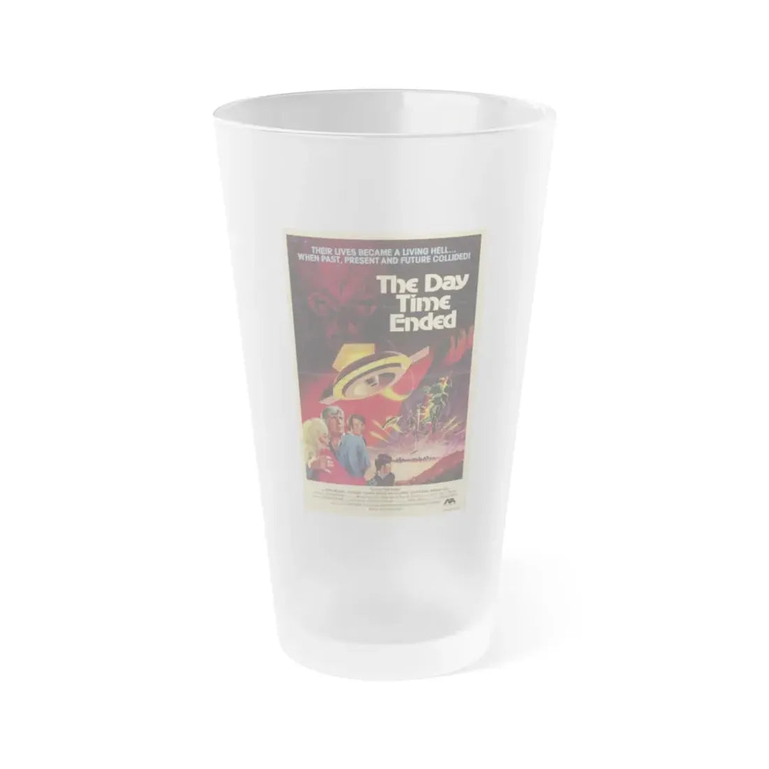 THE DAY TIME ENDED 1980 Movie Poster - Frosted Pint Glass 16oz 16oz Frosted - Go Mug Yourself