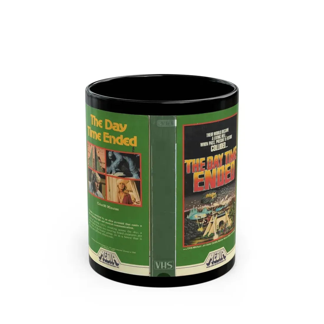 THE DAY TIME ENDED VERSION2 (VHS COVER) - Black Coffee Mug 11oz - Go Mug Yourself