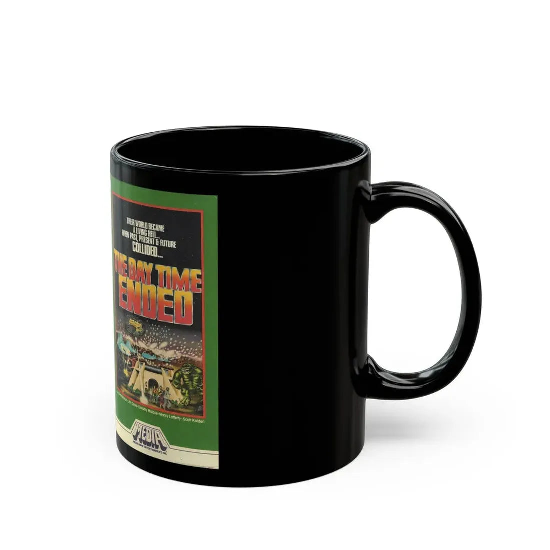 THE DAY TIME ENDED VERSION2 (VHS COVER) - Black Coffee Mug - Go Mug Yourself