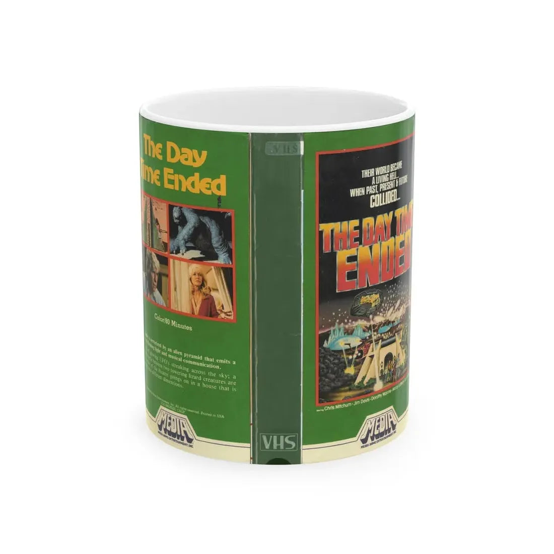 THE DAY TIME ENDED VERSION2 (VHS COVER) - White Coffee Mug 11oz - Go Mug Yourself