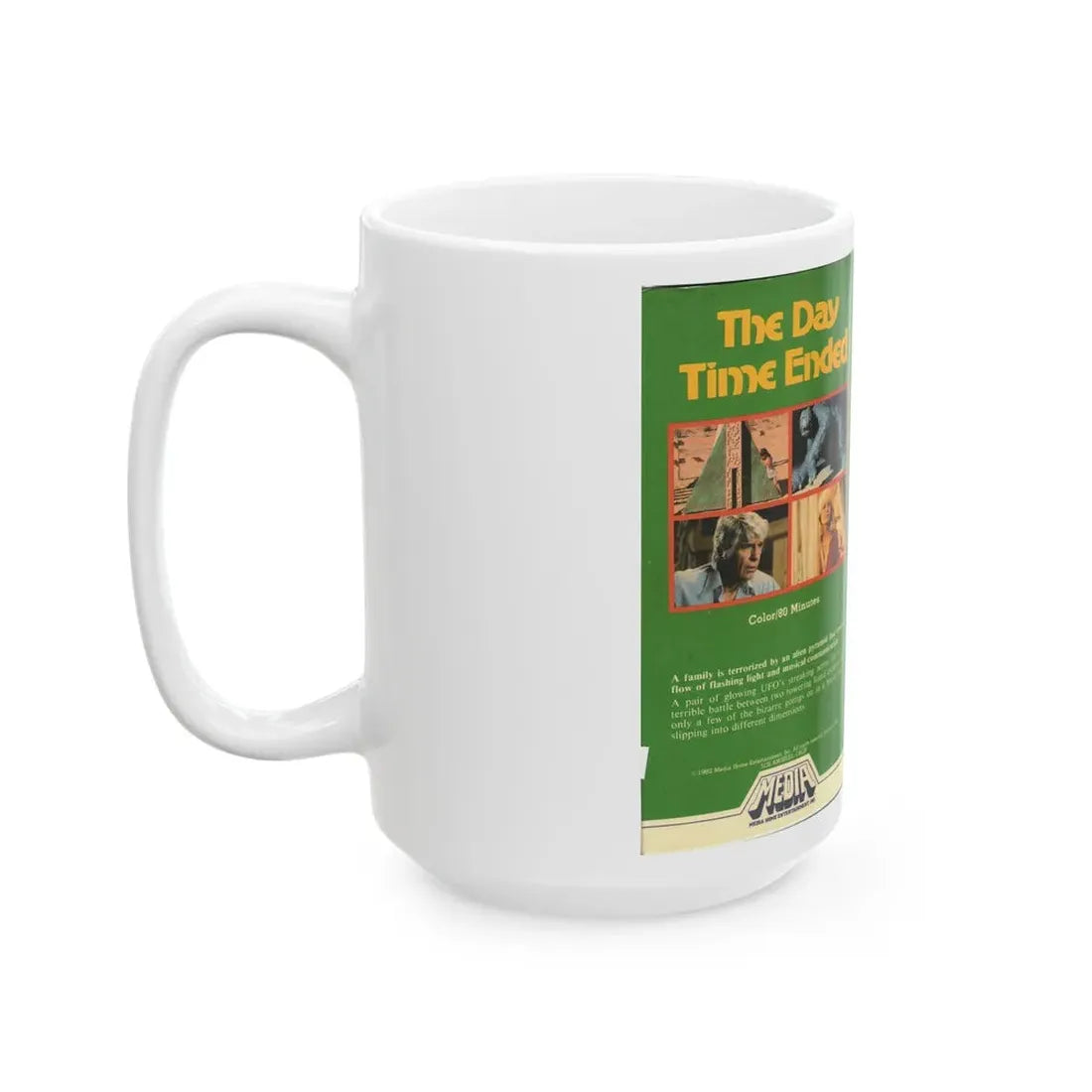 THE DAY TIME ENDED VERSION2 (VHS COVER) - White Coffee Mug - Go Mug Yourself