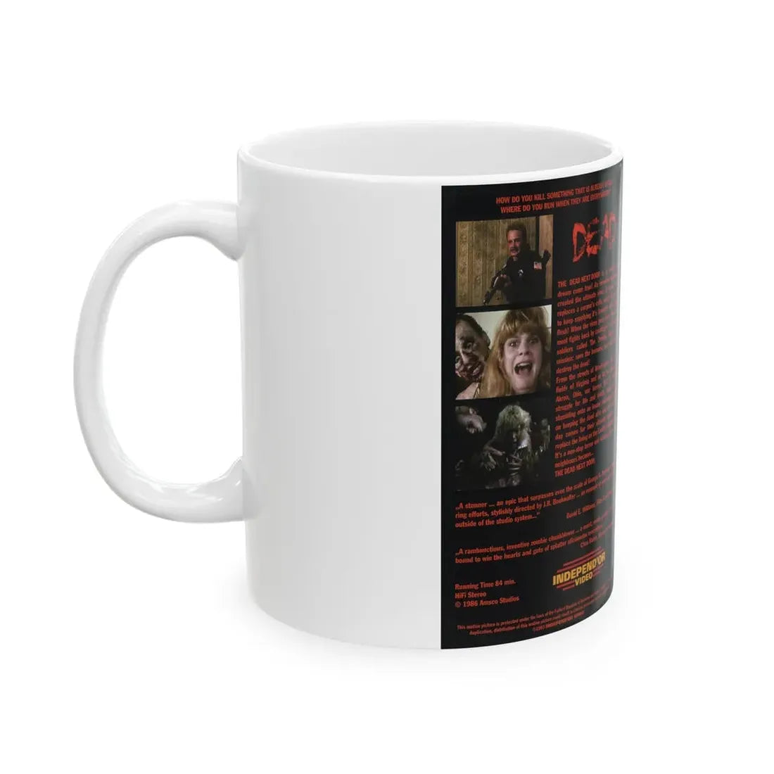 THE DEAD NEXT DOOR (VHS COVER) - White Coffee Mug - Go Mug Yourself