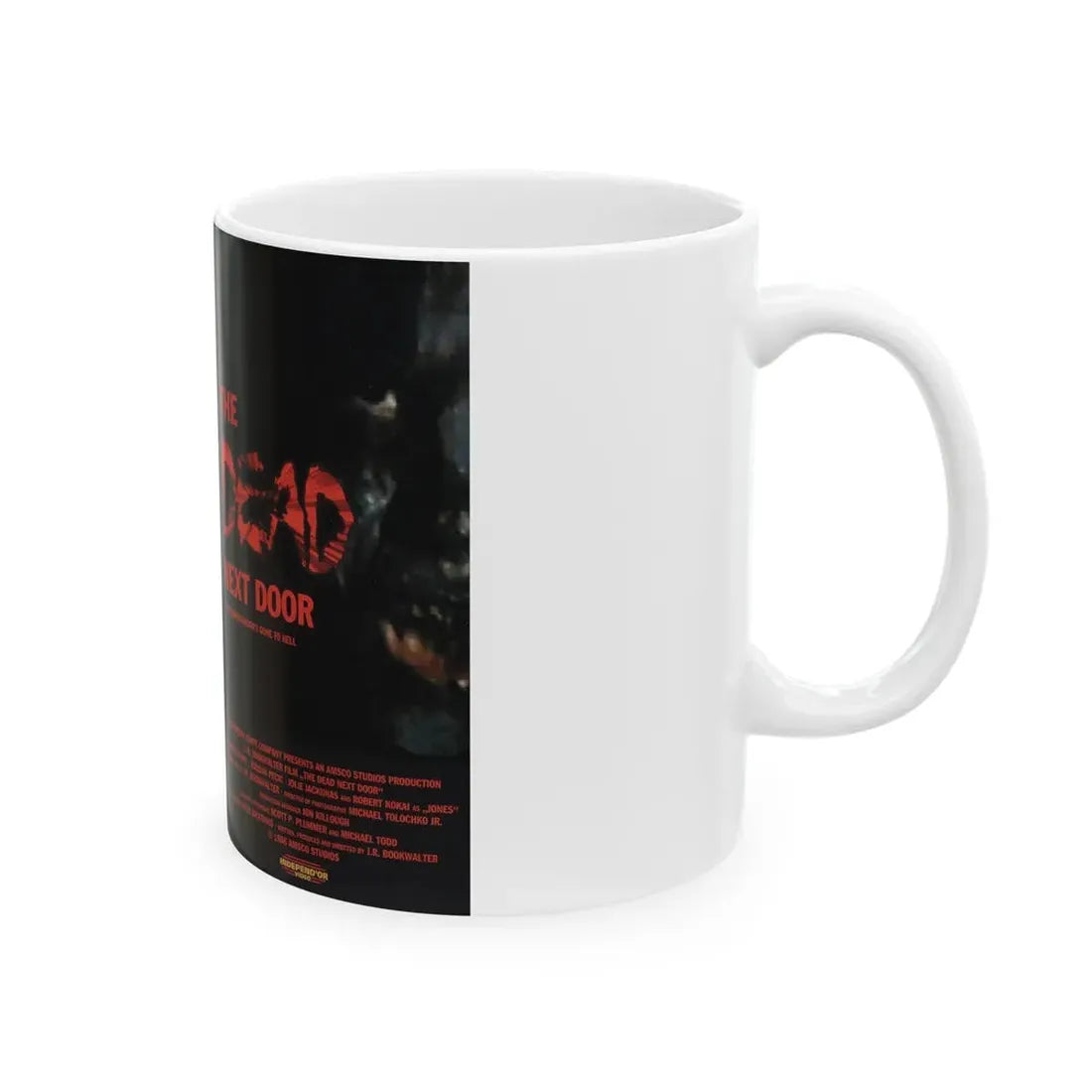 THE DEAD NEXT DOOR (VHS COVER) - White Coffee Mug - Go Mug Yourself