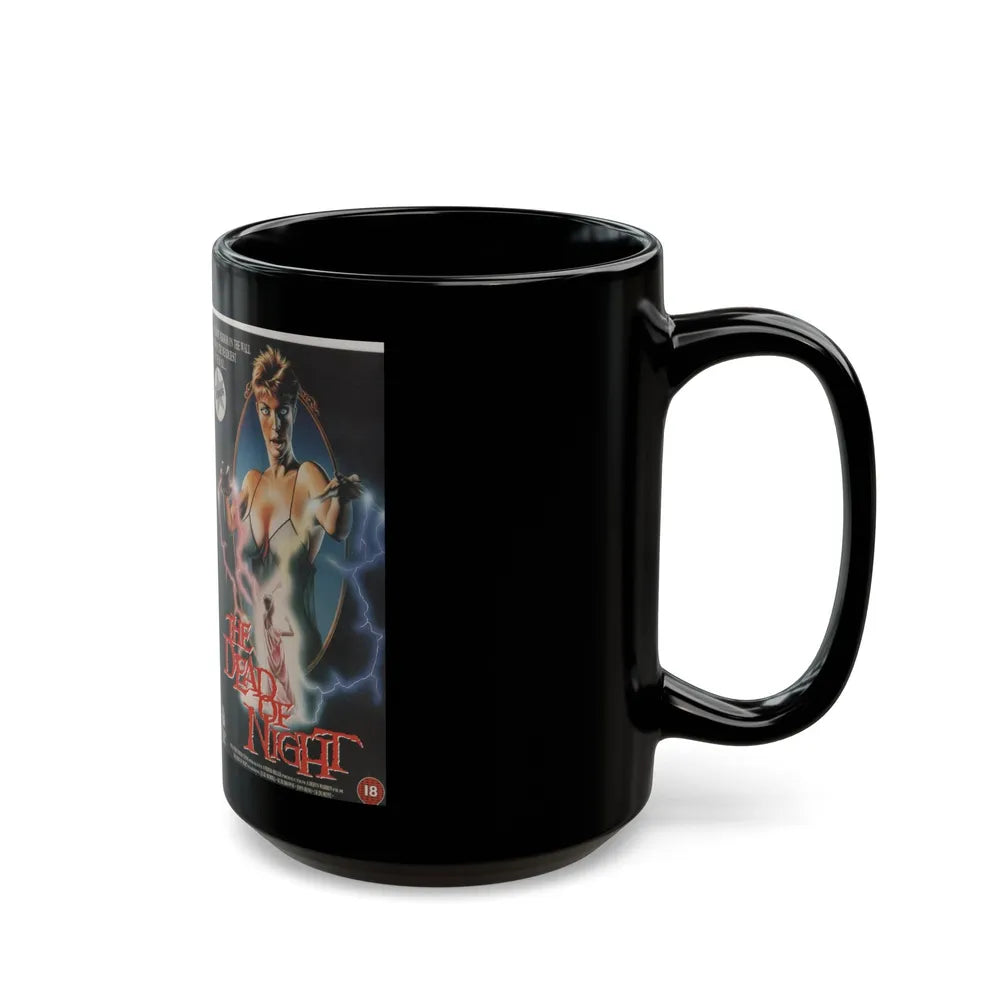 THE DEAD OF NIGHT (VHS COVER) - Black Coffee Mug-Go Mug Yourself