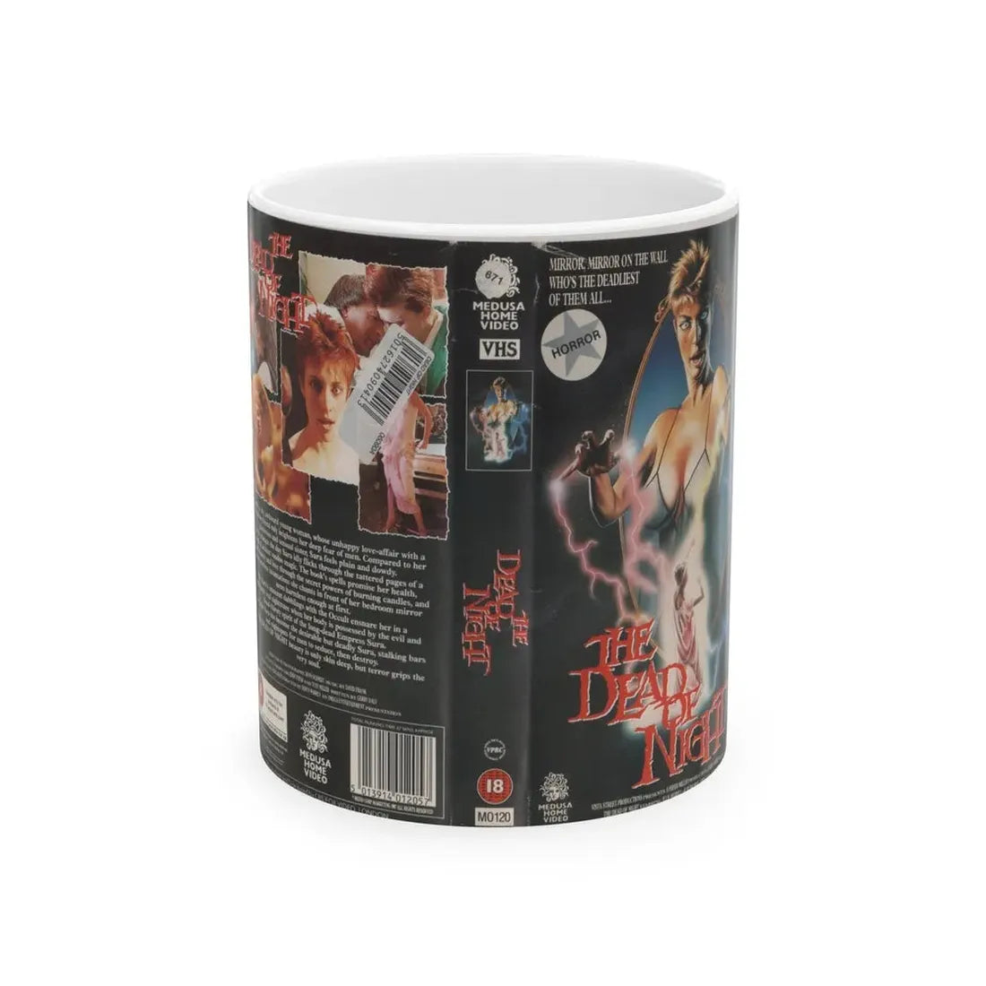 THE DEAD OF NIGHT (VHS COVER) - White Coffee Mug 11oz - Go Mug Yourself