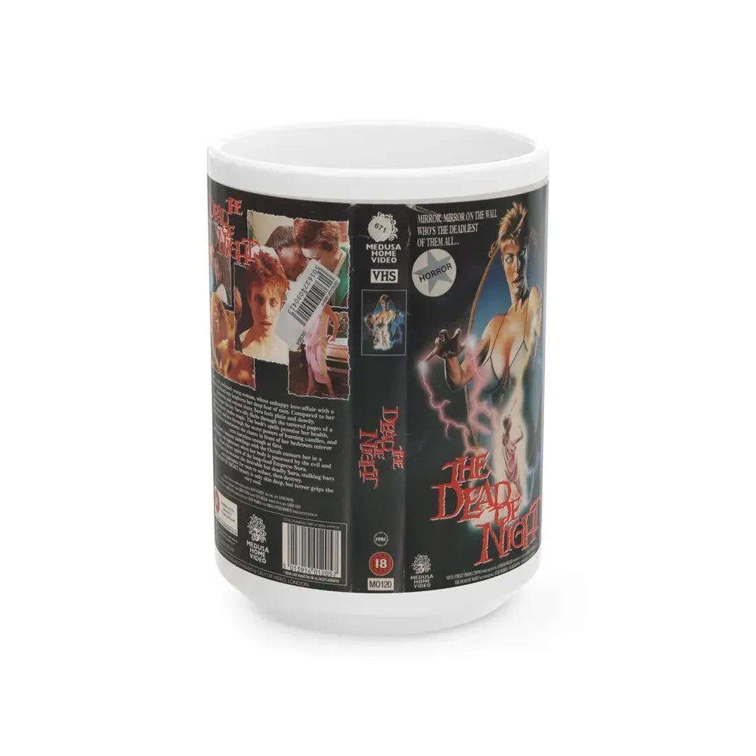 THE DEAD OF NIGHT (VHS COVER) - White Coffee Mug 15oz - Go Mug Yourself