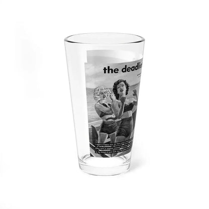 The Deadliest Cargo, Real Men, December 1958 (Magazine Illustration) Pint Glass 16oz - Go Mug Yourself