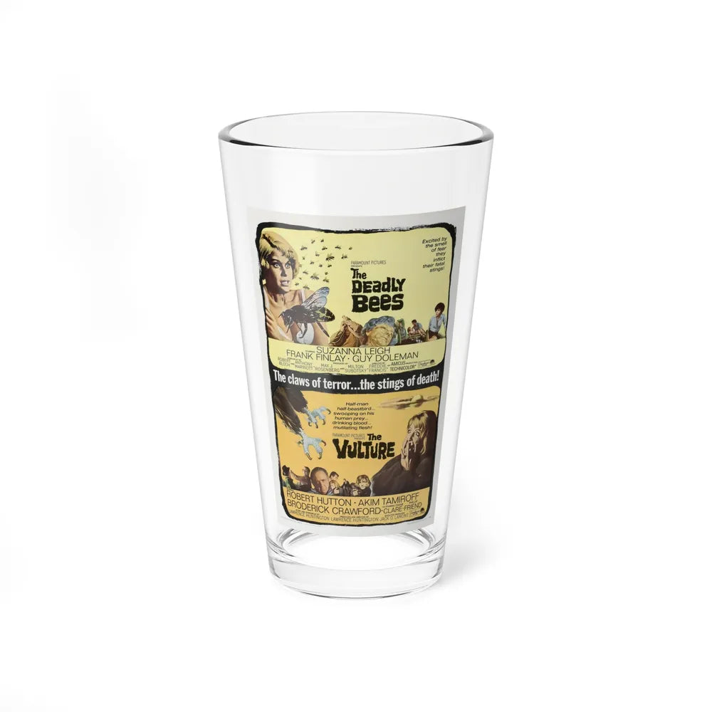 THE DEADLY BEES + THE VULTURE 1967 Movie Poster - Pint Glass 16oz-16oz-Go Mug Yourself