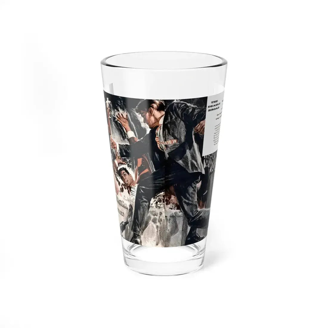 The Deadly Broad, Men magazine, December 1960 (Magazine Illustration) Pint Glass 16oz 16oz - Go Mug Yourself