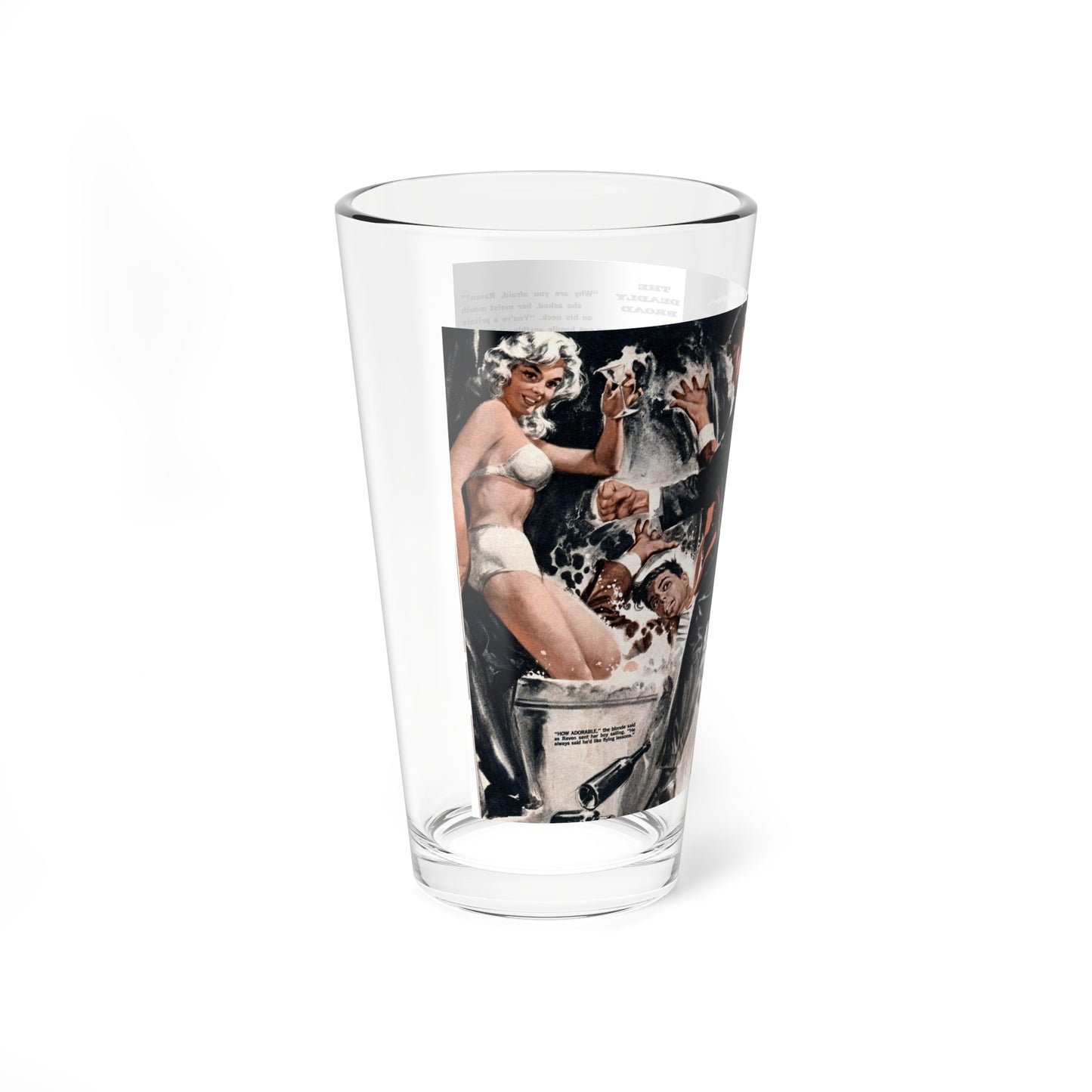 The Deadly Broad, Men magazine, December 1960 (Magazine Illustration) Pint Glass 16oz-Go Mug Yourself