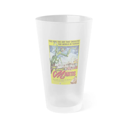 THE DEADLY MANTIS 1957 Movie Poster - Frosted Pint Glass 16oz 16oz Frosted - Go Mug Yourself