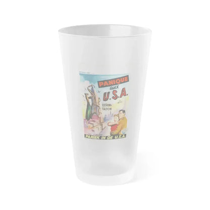 THE DEADLY MANTIS (BELGIAN) 1957 Movie Poster - Frosted Pint Glass 16oz 16oz Frosted - Go Mug Yourself